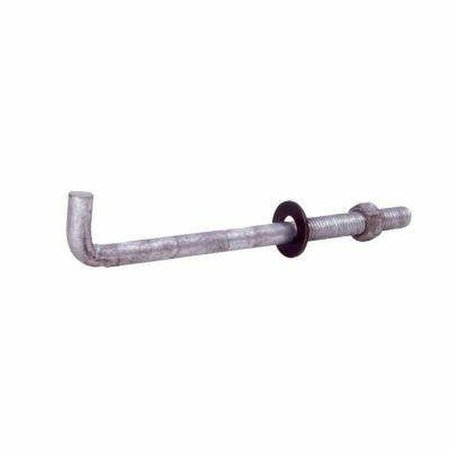 PRO-FIT L-Hook, 6" L, Hot Dipped Galvanized AG06